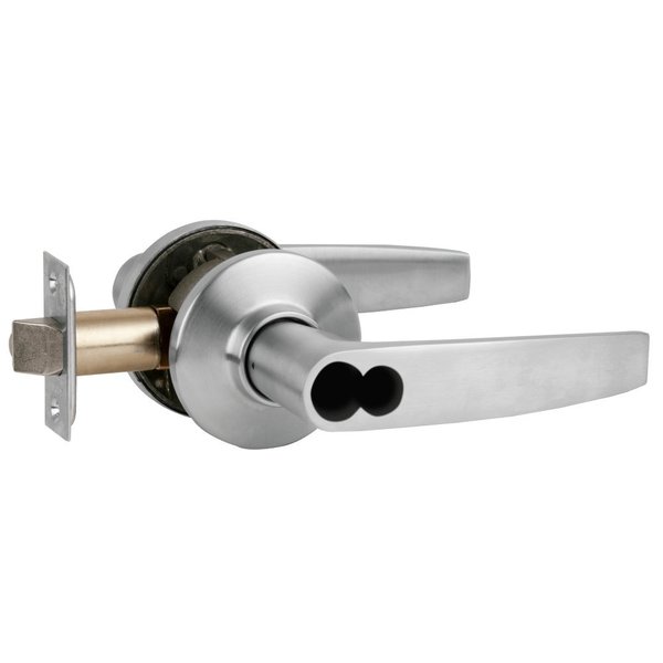 Schlage Grade 2 Tubular Lock, Entrance/Office Function, Schlage FSIC Less Core, Jupiter Lever, Satin Chrome S51JD JUP 626